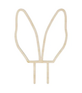 Cake Topper - Wood - Easter Bunny Ears - 20cm