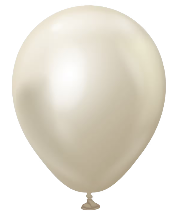 Latexballon - Chrome Weißgold 30 cm