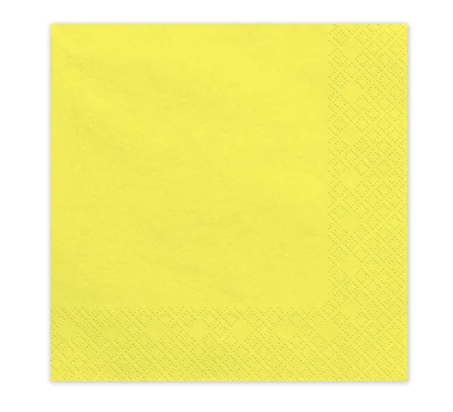 Салфетки – жёлтые – 33x33 см – 20 шт.