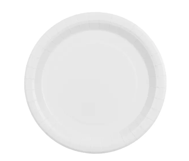 Plates – Paper – White – 23cm – 6 Pieces