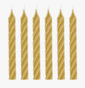 Geburtstagskerzen, 9 cm, 24 Stück Gold
