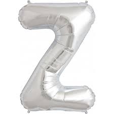 Folienballon Buchstabe Z in Silber