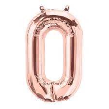 Folienballon Buchstabe O in Roségold, 41 cm