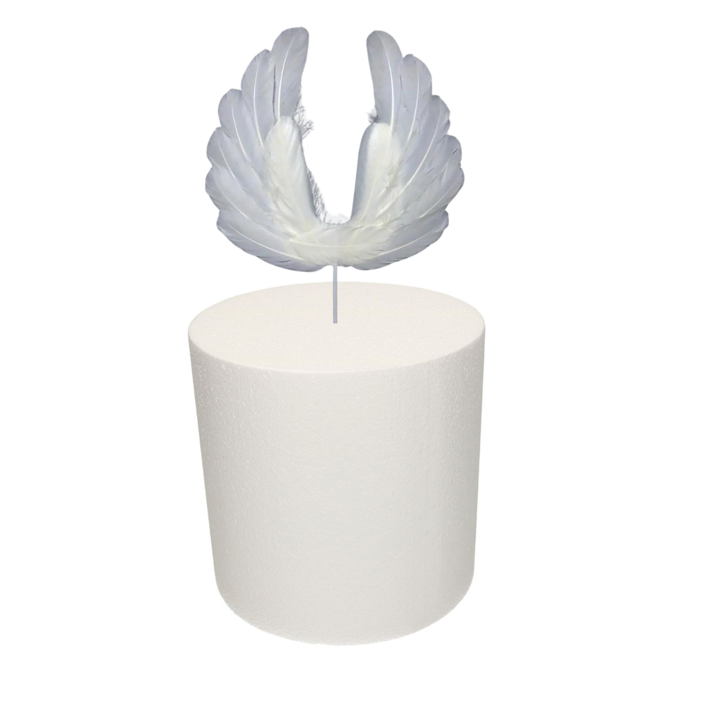 Topper Flügel mit Federn, 25 cm