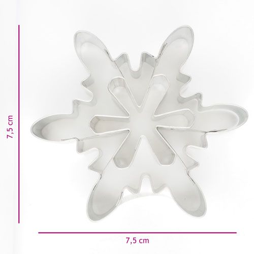 Ausstecher Eiskristall, Metall, 7,5 cm