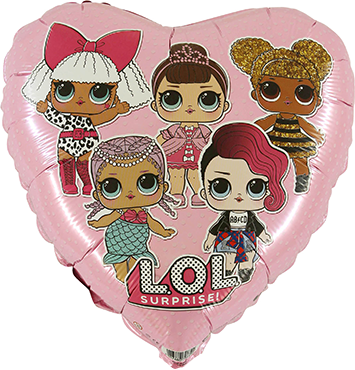 LOL Surprise - Folienballon - Herz - Rosa - 45cm