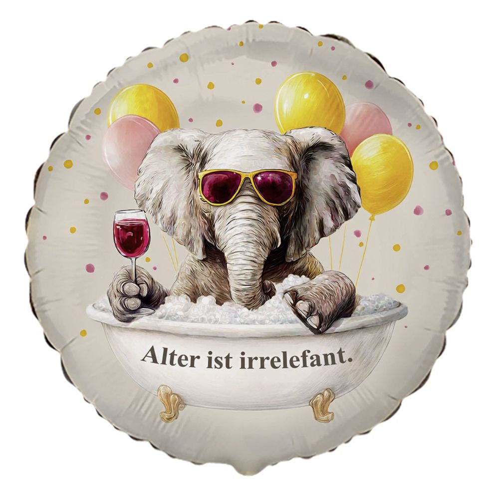 Folienballon Alter ist irrelefant 45 cm
