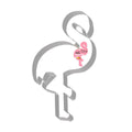 Ausstecher Flamingo XXL, 34 x 19,5 cm