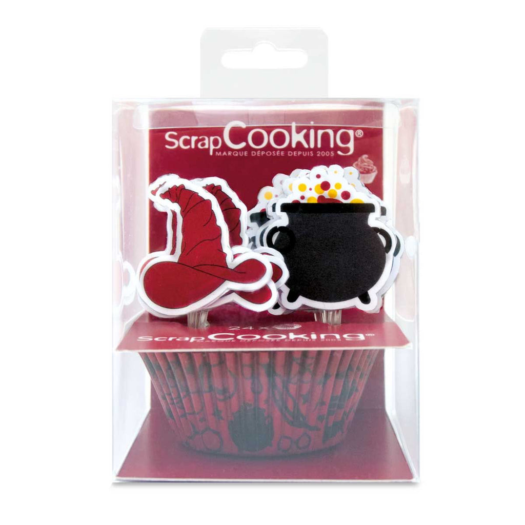 Scrapcooking - формочки для капкейков/маффинов - топперы Хэллоуин волшебник - 24 предмета