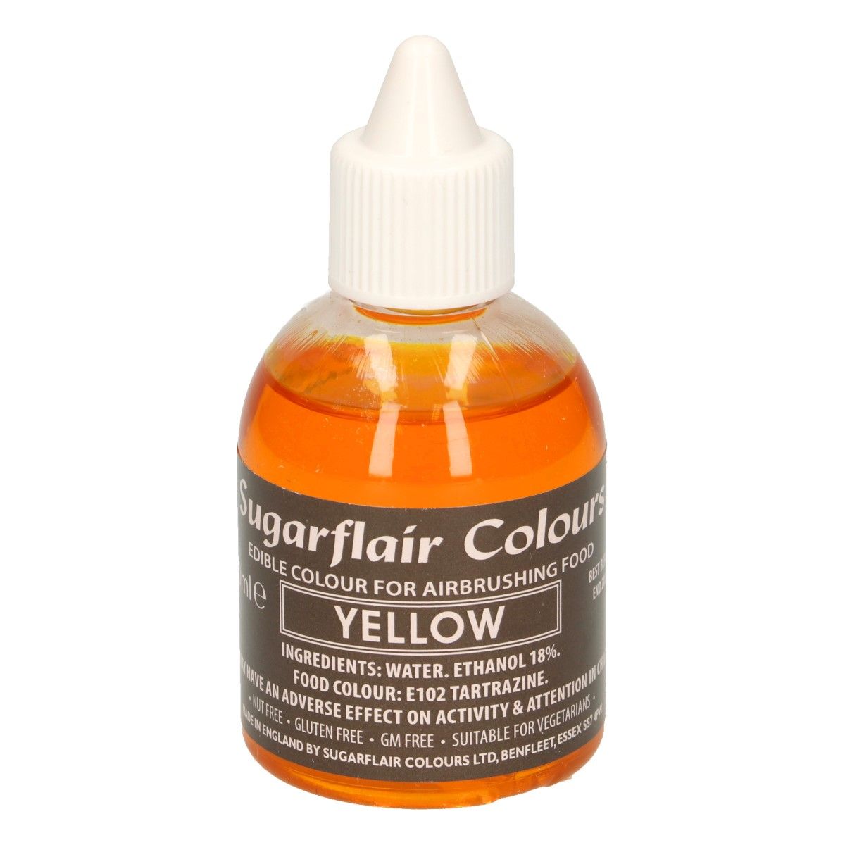 Sugarflair Airbrush Farbe 60 ml Gelb