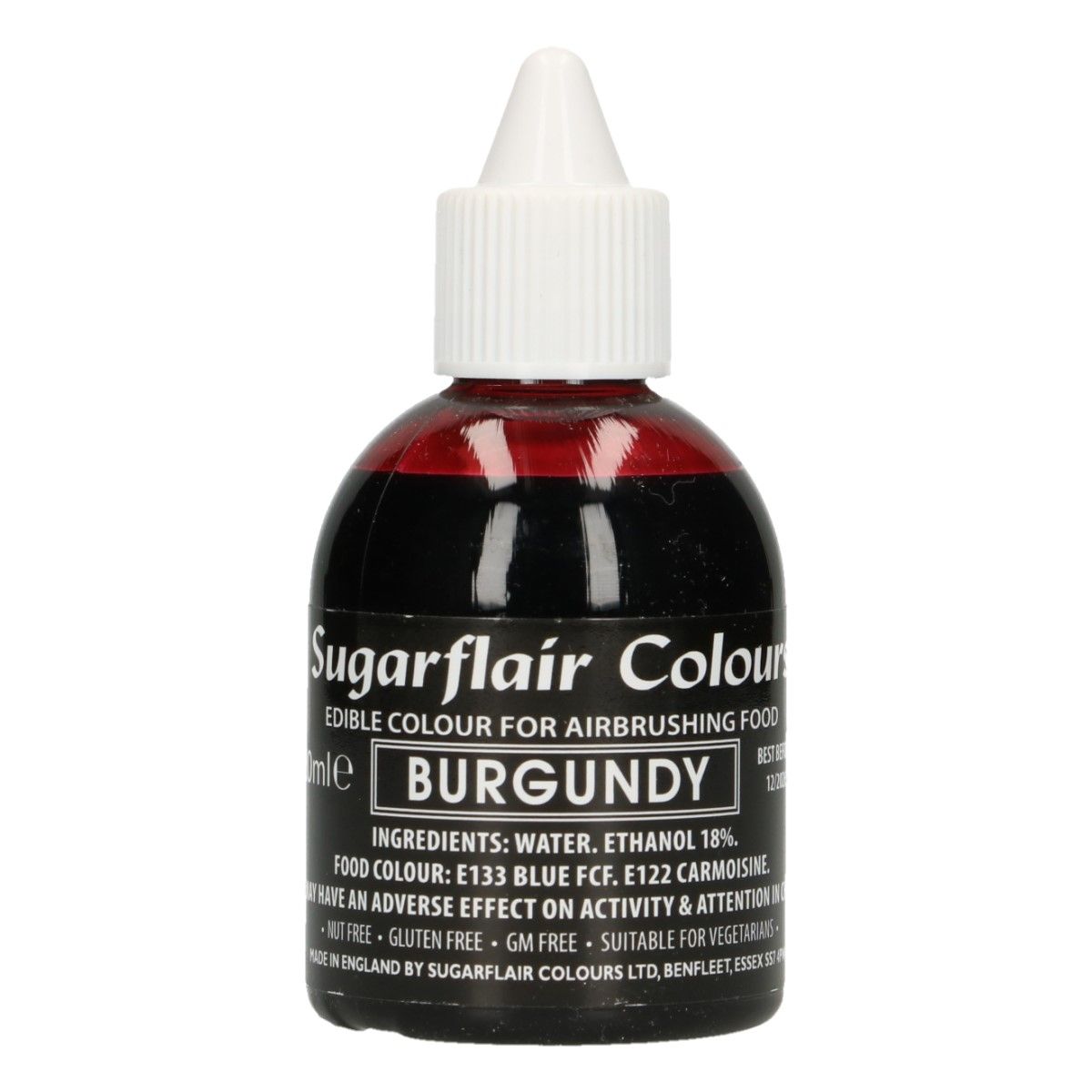 Sugarflair Airbrush Farbe 60 ml Burgunderrot