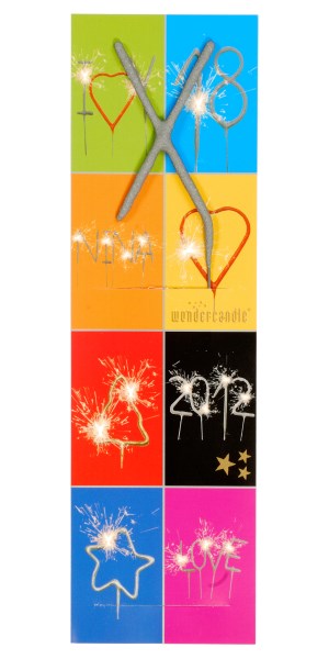Wunderkerze Buchstaben und Zahlen X