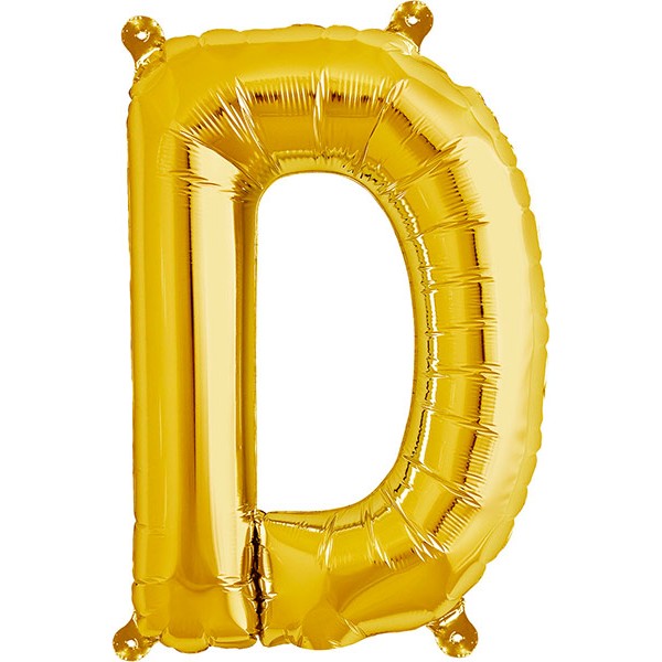 Folienballon Buchstabe D in Gold