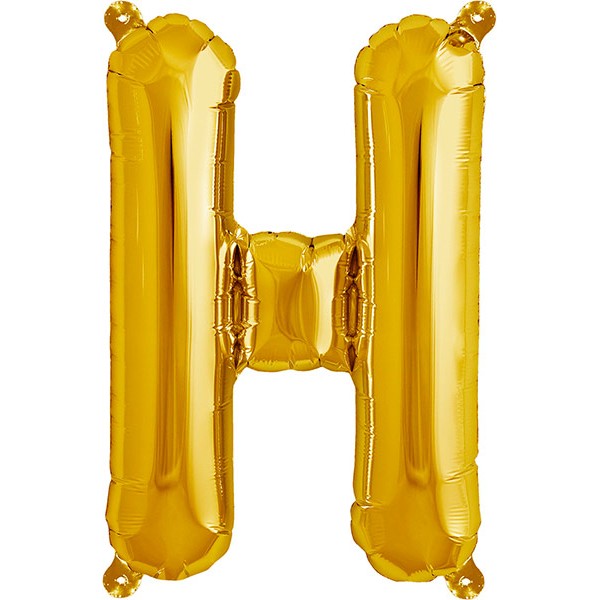 Folienballon Buchstabe H in Gold