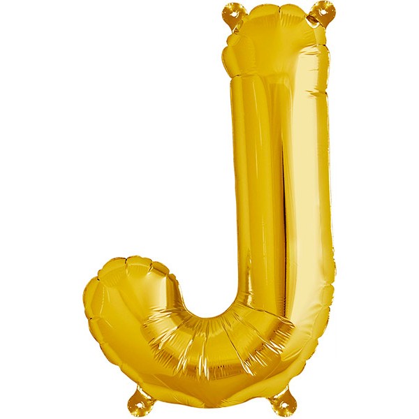 Folienballon Buchstabe J in Gold