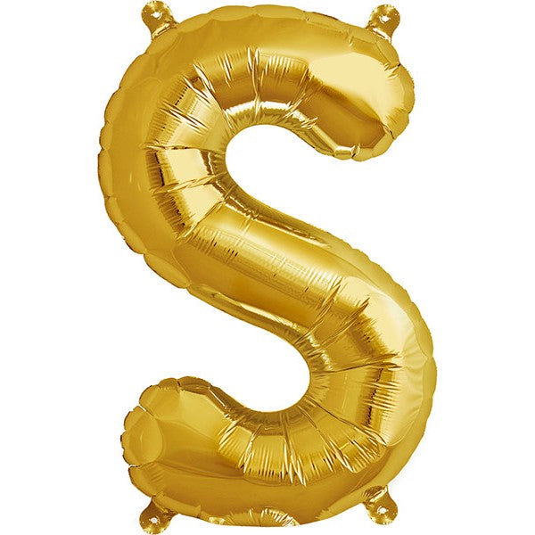 Folienballon Buchstabe S in Gold, 86 cm