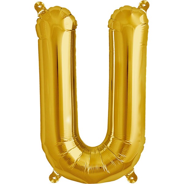 Folienballon Buchstabe U in Gold