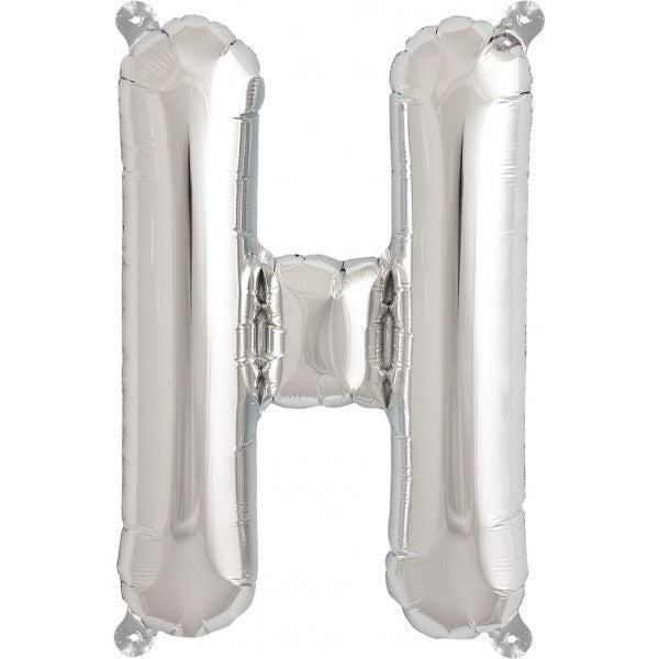 Folienballon Buchstabe H in Silber