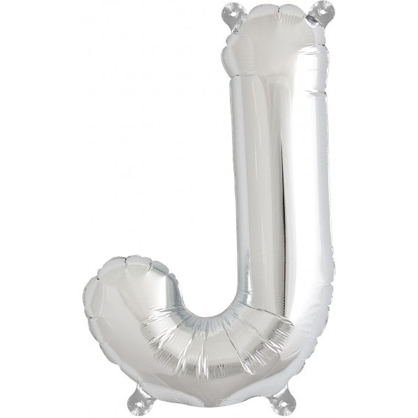 Folienballon Buchstabe J in Silber