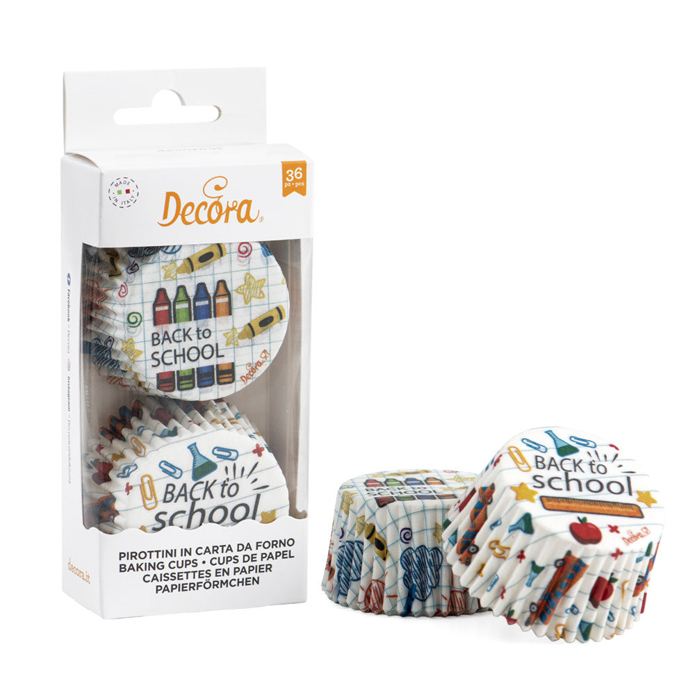 Muffinförmchen Back to School, 36 Stück