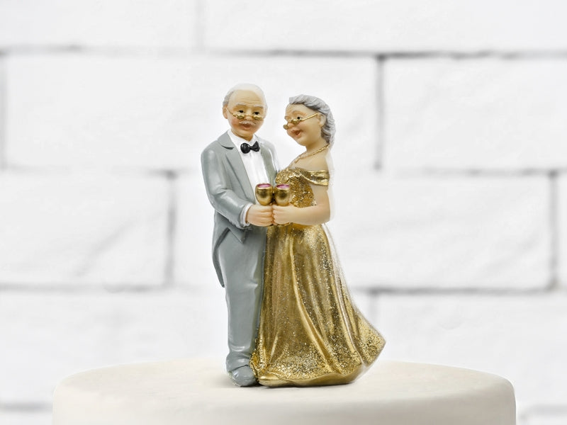 Tortenfigur Goldene Hochzeit, 12 cm