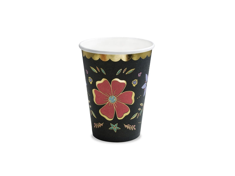 Becher - Papier - Halloween - Dia de los muertos - 220ml - 6 Stück