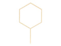 Cake Topper Holz Hexagon, 13 cm