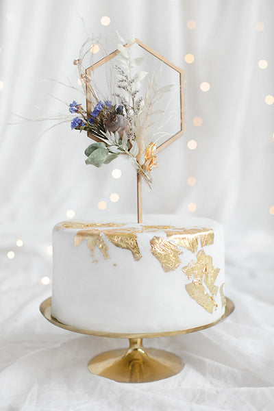 Cake Topper Holz Hexagon, 13 cm