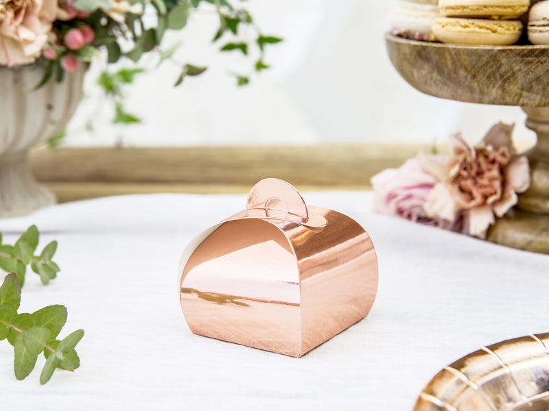 Geschenkboxen - rose gold - 10 Stück - 6x6cm