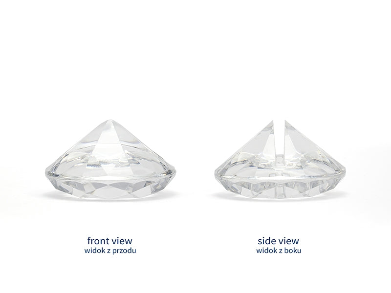 Tischkartenhalter - Diamanten - transparent - 10 Stück