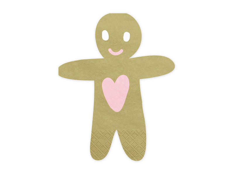 Servietten - Weihnachten - Lebkuchen Männchen - 16x13cm - 20 Stück