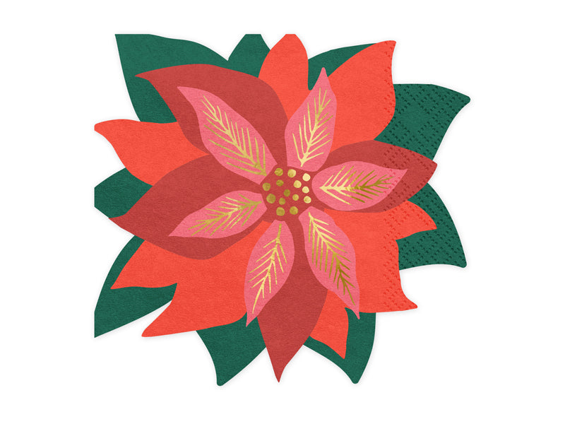 Servietten - Weihnachten - Weihnachtsstern - 14.5x15.5cm - 20 Stück