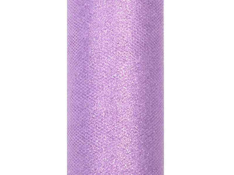 Tüllrolle - Lila Glitzer - 15cm - 9m
