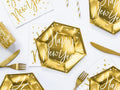 Teller - Papier - Happy New Year - Gold - 18cm - 6 Stück