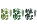 Tischdeko - Tropische Blätter - Aloha - Grün - 21tlg