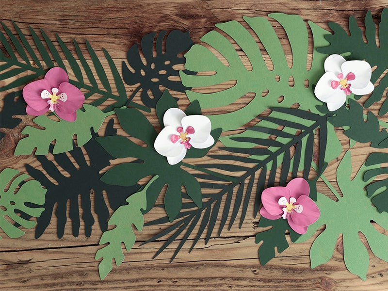Tischdeko - Tropische Blätter - Aloha - Grün - 21tlg
