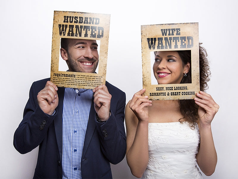 Fotorequisiten - Hochzeit/Wedding - Wanted - 2 Stück