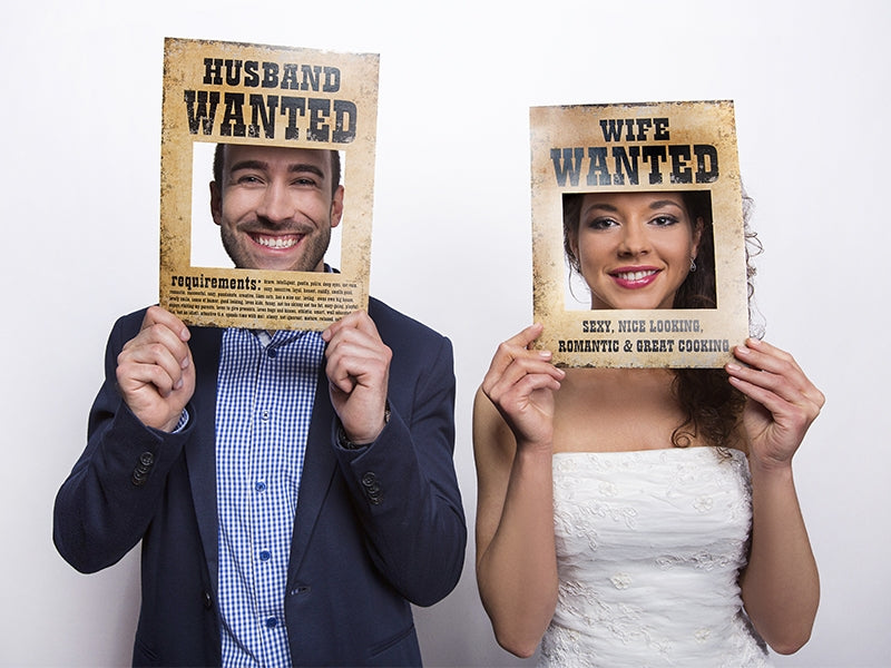 Fotorequisiten - Hochzeit/Wedding - Wanted - 2 Stück