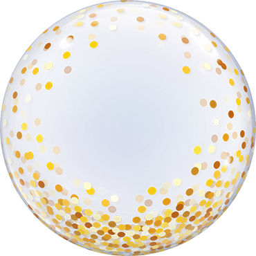 Bubble Ballon - Deco Bubble 61 cm Konfetti Gold