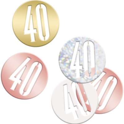 Konfetti - Streudeko - 40. Geburtstag - Rosegold Mix - 14.1g