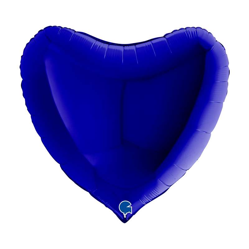 Folienballon Herz 90 cm Capriblau