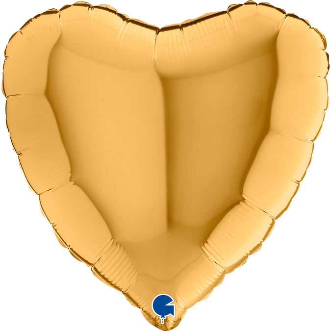 Folienballon Herz 90 cm Gold