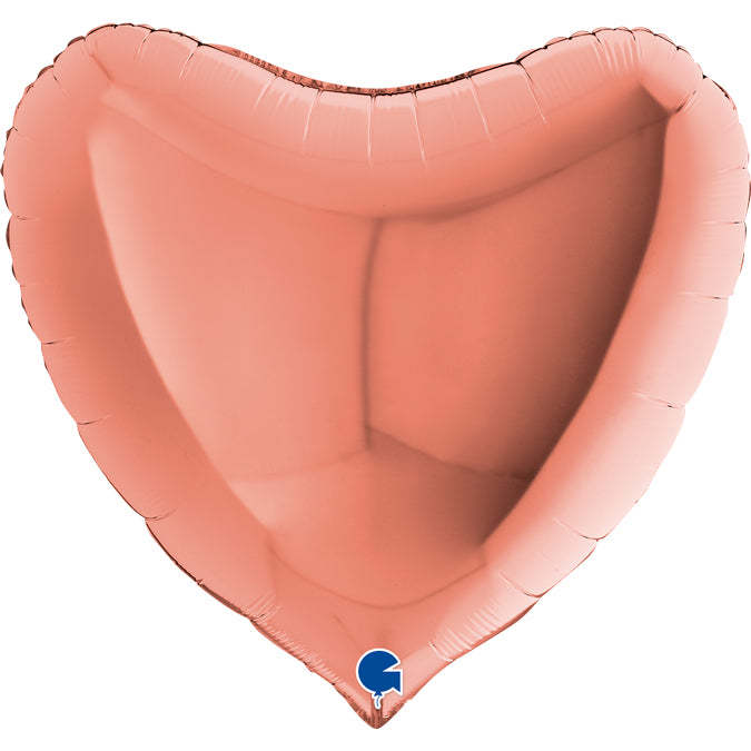 Folienballon Herz 90 cm Roségold