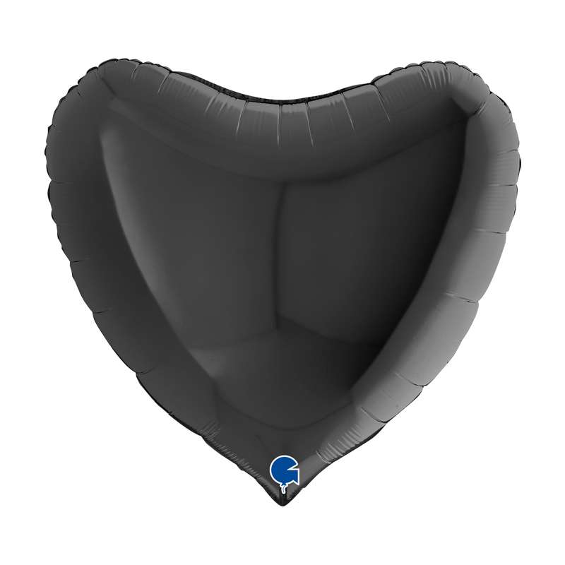 Folienballon Herz 90 cm Schwarz