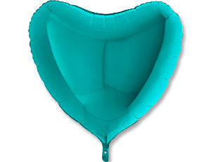 Folienballon Herz 90 cm Türkis