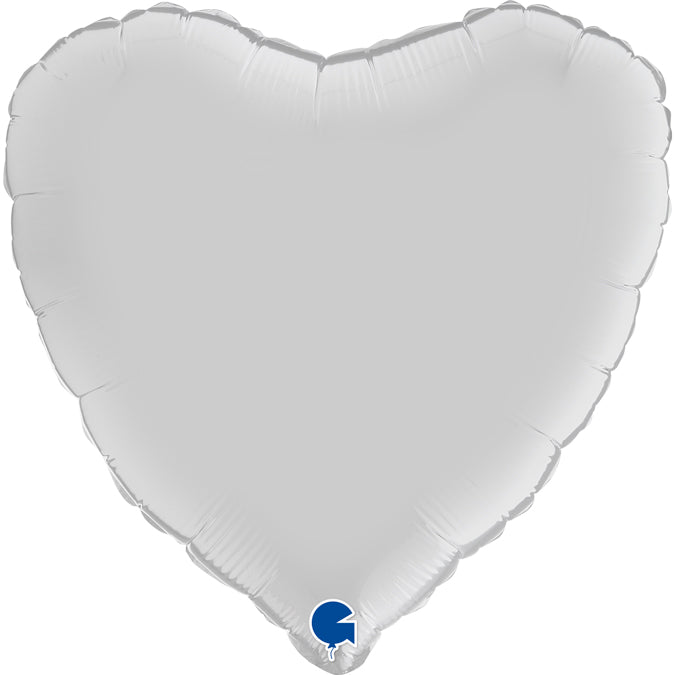 Folienballon Herz 90 cm Weiß