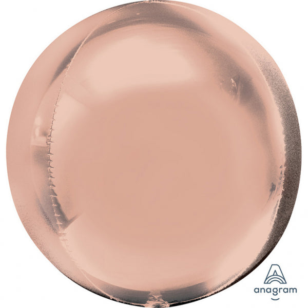 Folienballon - Orbz-Kugel 40 cm Roségold