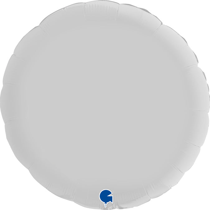Folienballon Rund 90 cm Satin Weiß