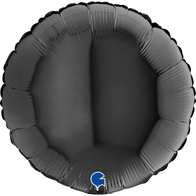 Folienballon Rund 90 cm Schwarz
