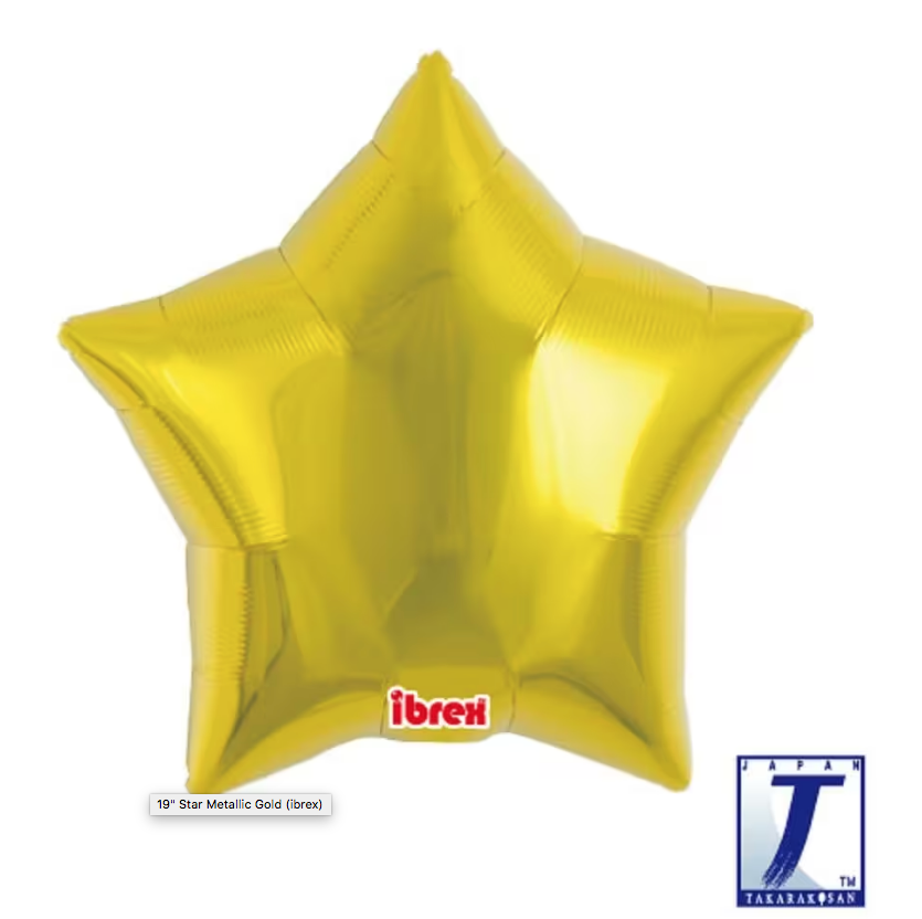 Folienballon Stern 48 cm Gold